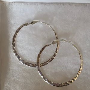 Silver Large Hoop Earrings
